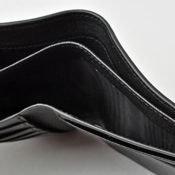 Saint Laurent Wallet YSL Foldable Wallet Star Leather Black - Picture 6 of 8